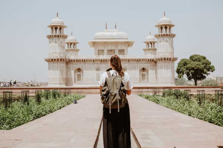 Foreign tourist in Agra